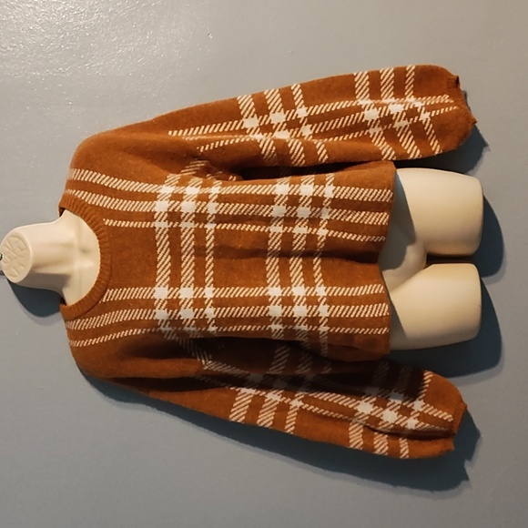 Z- supply women's butter scotch & white cropped sweater size medium - Picture 6 of 16